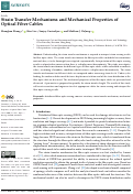 Cover page: Strain Transfer Mechanisms and Mechanical Properties of Optical Fiber Cables