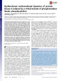 Cover page: Dysfunctional conformational dynamics of protein kinase A induced by a lethal mutant of phospholamban hinder phosphorylation