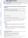 Cover page: Cyberbullying and Sleep Disturbance Among Early Adolescents in the U.S.