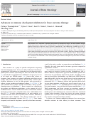 Cover page: Advances in immune checkpoint inhibitors for bone sarcoma therapy.