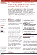 Cover page: Prior traumatic brain injury is a risk factor for in-hospital mortality in moderate to severe traumatic brain injury: a TRACK-TBI cohort study.