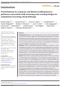 Cover page: Perturbations in common and distinct inflammatory pathways associated with morning and evening fatigue in outpatients receiving chemotherapy