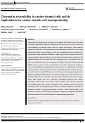 Cover page: Chromatin accessibility in canine stromal cells and its implications for canine somatic cell reprogramming