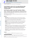 Cover page: Axonal damage in spinal cord is associated with gray matter atrophy in sensorimotor cortex in experimental autoimmune encephalomyelitis