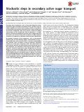 Cover page: Stochastic steps in secondary active sugar transport.