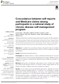 Cover page: Concordance between Self-Reports and Medicare Claims among Participants in a National Study of Chronic Disease Self-Management Program