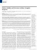 Cover page: Dialysis Modality and Outcomes in Kidney Transplant Recipients