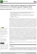 Cover page: Identification of a Male-Produced Aggregation Sex Pheromone in Rosalia batesi, an Endemic Japanese Longhorn Beetle.