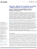 Cover page: Protomer alignment modulates specificity of RNA substrate recognition by Ire1