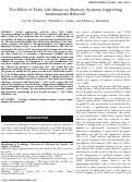 Cover page: The effect of early-life stress on memory systems supporting instrumental behavior.