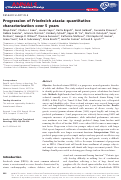 Cover page: Progression of Friedreich ataxia: quantitative characterization over 5 years.