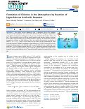 Cover page: Formation of Chlorine in the Atmosphere by Reaction of Hypochlorous Acid with Seawater.