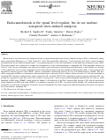 Cover page: Endocannabinoids at the spinal level regulate, but do not mediate, nonopioid stress-induced analgesia