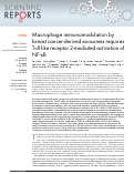 Cover page: Macrophage immunomodulation by breast cancer-derived exosomes requires Toll-like receptor 2-mediated activation of NF-κB