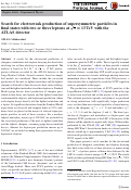 Cover page: Search for electroweak production of supersymmetric particles in final states with two or three leptons at s=13TeV with the ATLAS detector