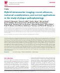 Cover page: Hybrid intravascular imaging: recent advances, technical considerations, and current applications in the study of plaque pathophysiology