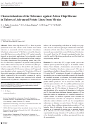 Cover page: Characterization of the Tolerance against Zebra Chip Disease in Tubers of Advanced Potato Lines from Mexico