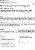 Cover page: Perinatal Depressive Symptoms and Viral Non-suppression Among a Prospective Cohort of Pregnant Women Living with HIV in Nigeria, Kenya, Uganda, and Tanzania