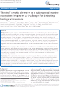 Cover page: "Nested" cryptic diversity in a widespread marine ecosystem engineer: a challenge for detecting biological invasions