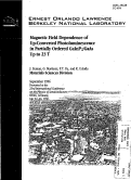 Cover page: Magnetic Field Dependence of Up-Converted Photoluminescence in Partially Ordered GaInP(s)/GaAs Up to 23 T