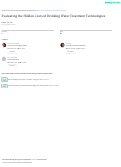 Cover page: Evaluating the hidden costs of drinking water treatment technologies