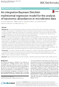 Cover page: An integrative Bayesian Dirichlet-multinomial regression model for the analysis of taxonomic abundances in microbiome data