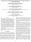 Cover page: Improving Science Writing in Research Methods Classes Through Computerized Argument Diagramming