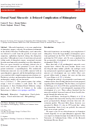 Cover page: Dorsal Nasal Mucocele: A Delayed Complication of Rhinoplasty