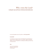 Cover page: Who Owns the Land? Looking for Law and Power in Reformasi East Kalimantan