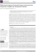 Cover page: Exploring the Impact of Exosomal Cargos on Osteosarcoma Progression: Insights into Therapeutic Potential