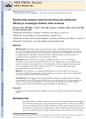 Cover page: Relationship between maternal parenting and eating self-efficacy in overweight children when stressed