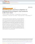 Cover page: Elucidating gene expression adaptation of phylogenetically divergent coral holobionts under heat stress