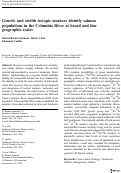 Cover page: Genetic and otolith isotopic markers identify salmon populations in the Columbia River at broad and fine geographic scales