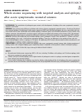 Cover page: Whole-exome sequencing with targeted analysis and epilepsy after acute symptomatic neonatal seizures.