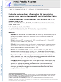 Cover page: Molecular analysis allows inference into HIV transmission among young men who have sex with men in the United States