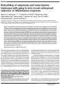 Cover page: Remodeling of epigenome and transcriptome landscapes with aging in mice reveals widespread induction of inflammatory responses