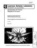 Cover page: Advanced Light Source Instrumentation Overview