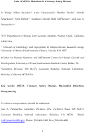 Cover page: Lack of MEF2A mutations in coronary artery disease