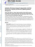 Cover page: Antibiotics-First Versus Surgery for Appendicitis: A&nbsp;US Pilot Randomized Controlled Trial Allowing Outpatient Antibiotic Management