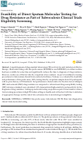 Cover page: Feasibility of Direct Sputum Molecular Testing for Drug Resistance as Part of Tuberculosis Clinical Trials Eligibility Screening