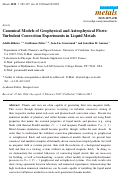 Cover page: Canonical Models of Geophysical and Astrophysical Flows: Turbulent Convection Experiments in Liquid Metals