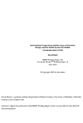 Cover page: International Cooperation and the Logic of Networks: Europe and the Global System for Mobile Communications (GSM)