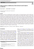 Cover page: Object memory is multisensory: Task-irrelevant sounds improve recollection