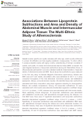 Cover page: Associations Between Lipoprotein Subfractions and Area and Density of Abdominal Muscle and Intermuscular Adipose Tissue: The Multi-Ethnic Study of Atherosclerosis