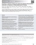 Cover page: Predictors of Chronic Obstructive Pulmonary Disease Exacerbation Reduction in Response to Daily Azithromycin Therapy