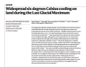 Cover page: Widespread six degrees Celsius cooling on land during the Last Glacial Maximum