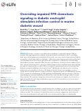 Cover page: Overriding impaired FPR chemotaxis signaling in diabetic neutrophil stimulates infection control in murine diabetic wound