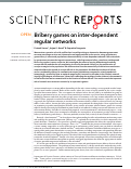 Cover page: Bribery games on inter-dependent regular networks.