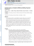 Cover page: Positive Urgency Is Related to Difficulty Inhibiting Prepotent Responses