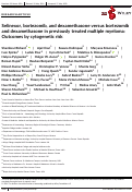 Cover page: Selinexor, bortezomib, and dexamethasone versus bortezomib and dexamethasone in previously treated multiple myeloma: Outcomes by cytogenetic risk.